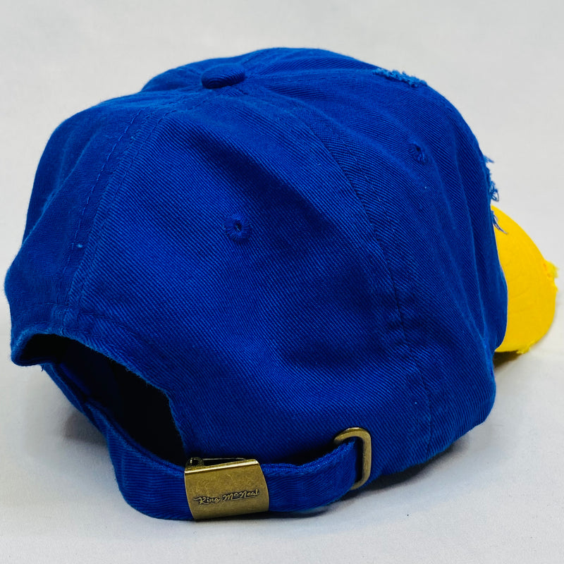 “ΣΓΡ” SGRho Royal Blue & Yellow Gold Hat – The King McNeal Collection