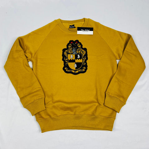 Alpha Gold Crest Chenille Crewneck
