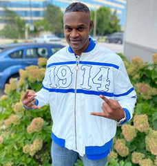 Sigma White 3M Reflective Bomber Jacket