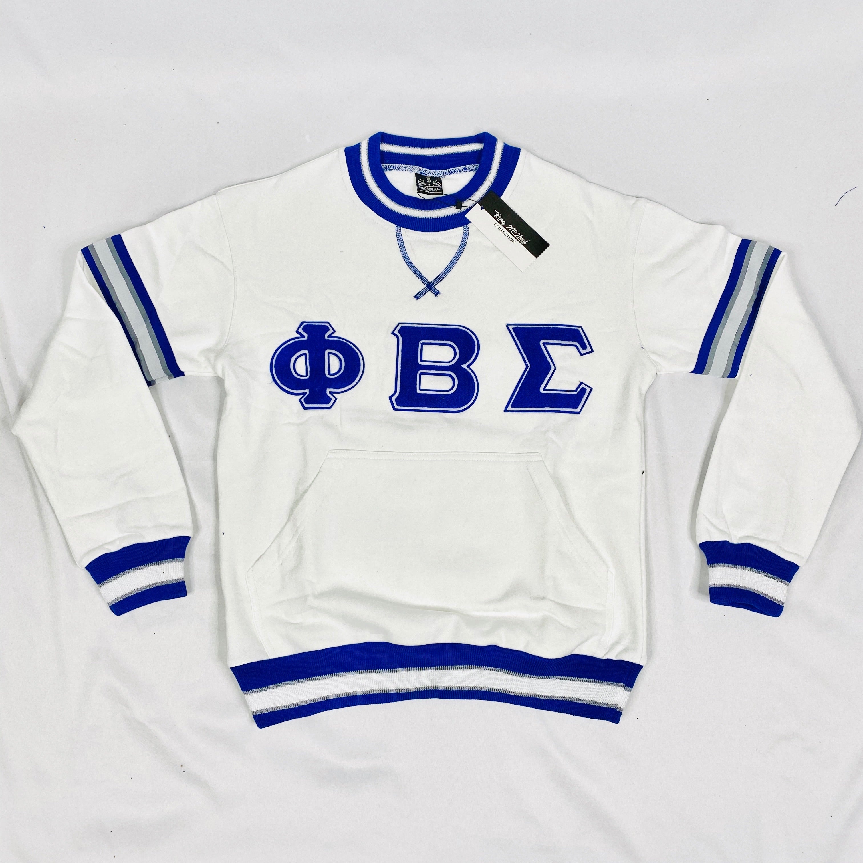 Phi Beta Sigma White Chenille Crewneck