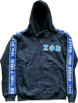 Zeta Black Tapered Sweatsuit Jacket (Unisex Size)