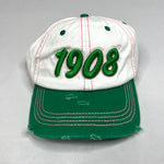 1908 White & Green Hat