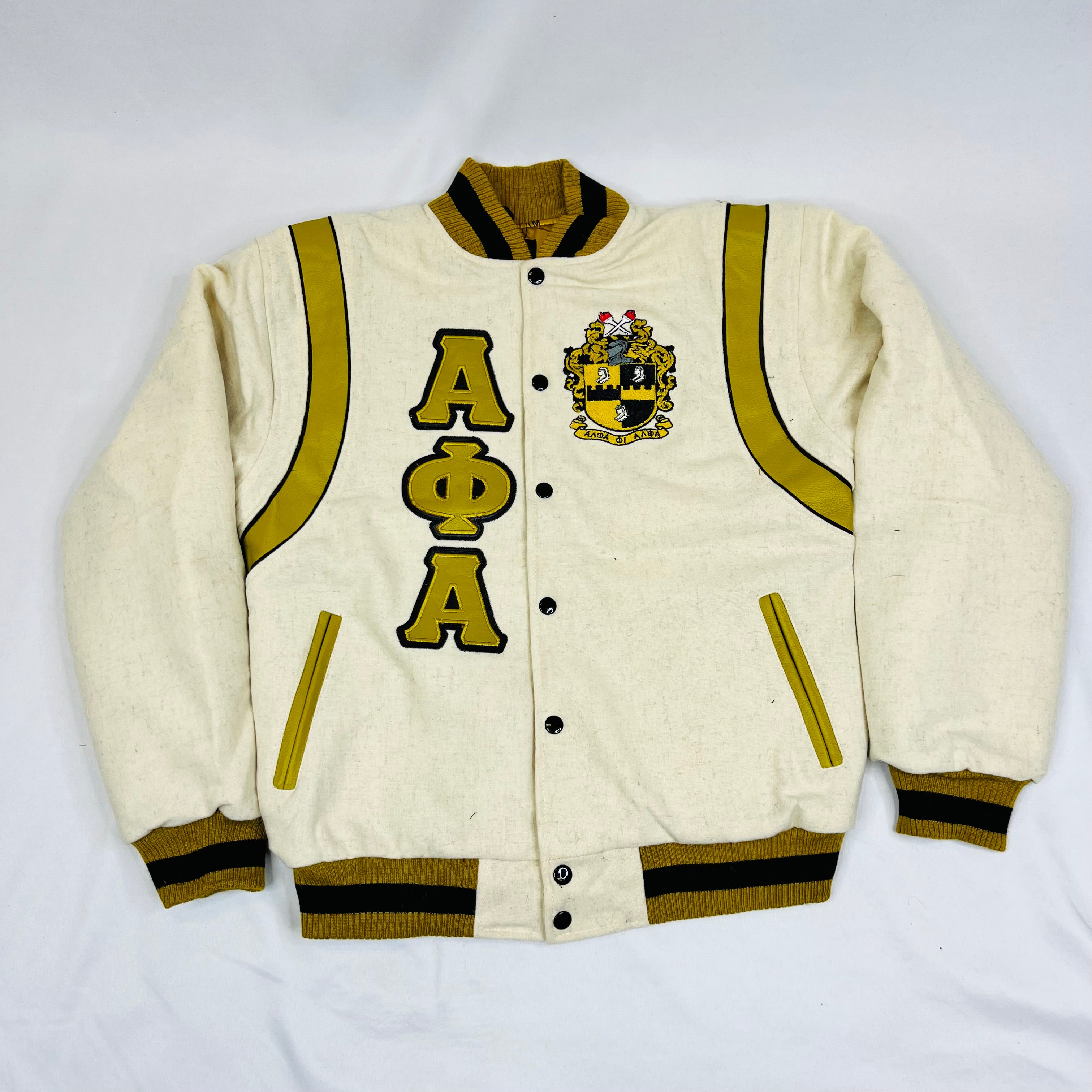 Alpha Wool And Leather Letterman Jacket