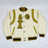 Alpha Wool And Leather Letterman Jacket