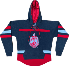 Delta Black Acid Wash Hockey Hoodie Unisex