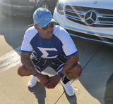 White & Blu Σ Raglan Premium Shirt