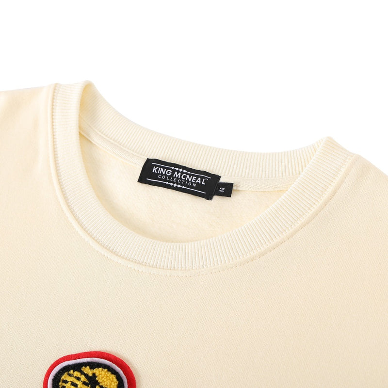 Chenille Crest Kappa Kream Pocket Crewneck