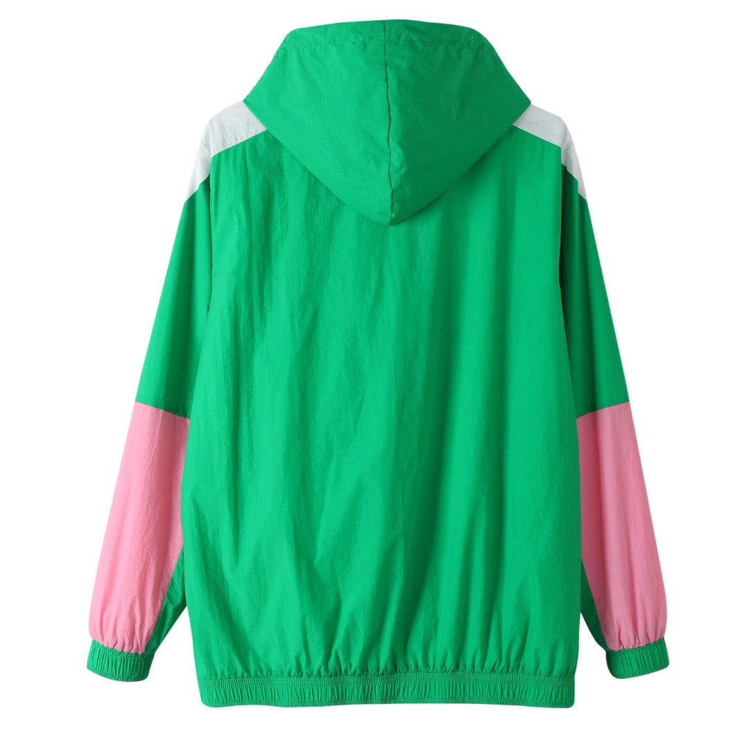 AKA Half Zip Windbreaker Jacket Read Description