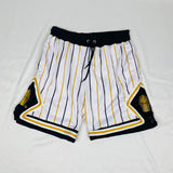 Alpha Pinstripe Heavy Mesh Basketball Shorts