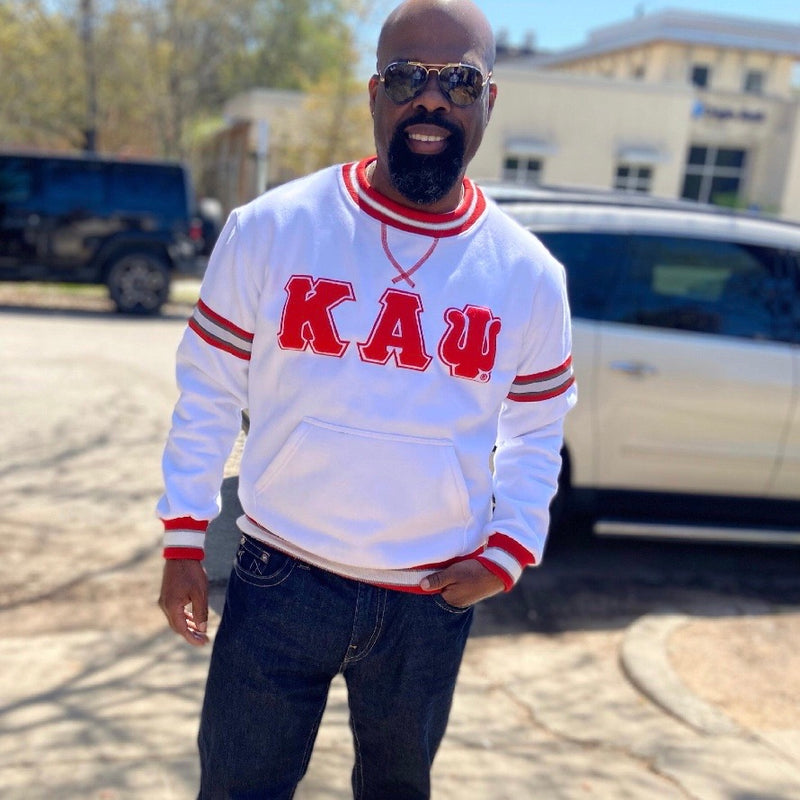 Kappa White Chenille Crewneck