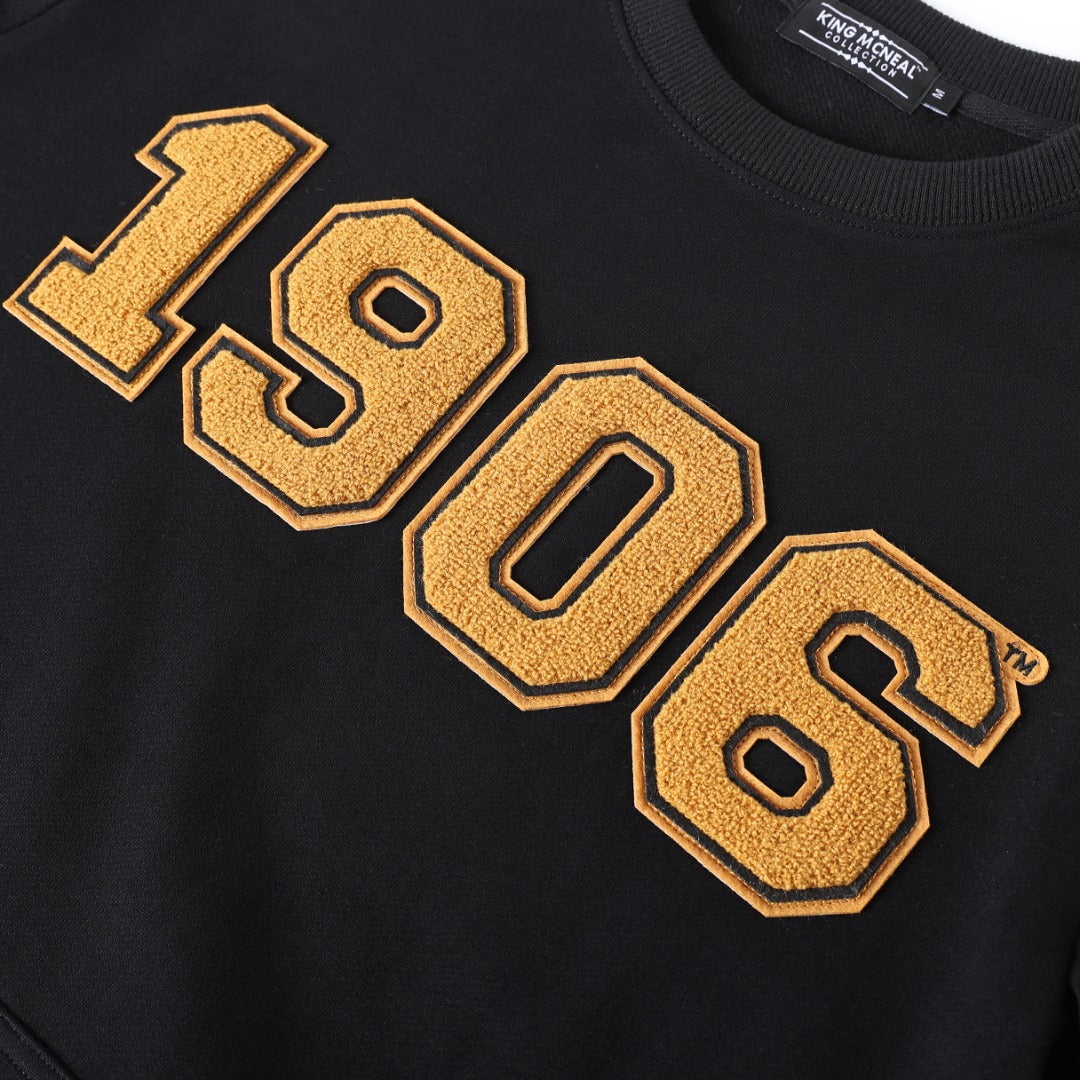 Alpha 1906 Black Chenille Crewneck