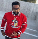Kappa Red Crest Stripe Chenille Crewneck