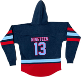 Delta Black Acid Wash Hockey Hoodie Unisex