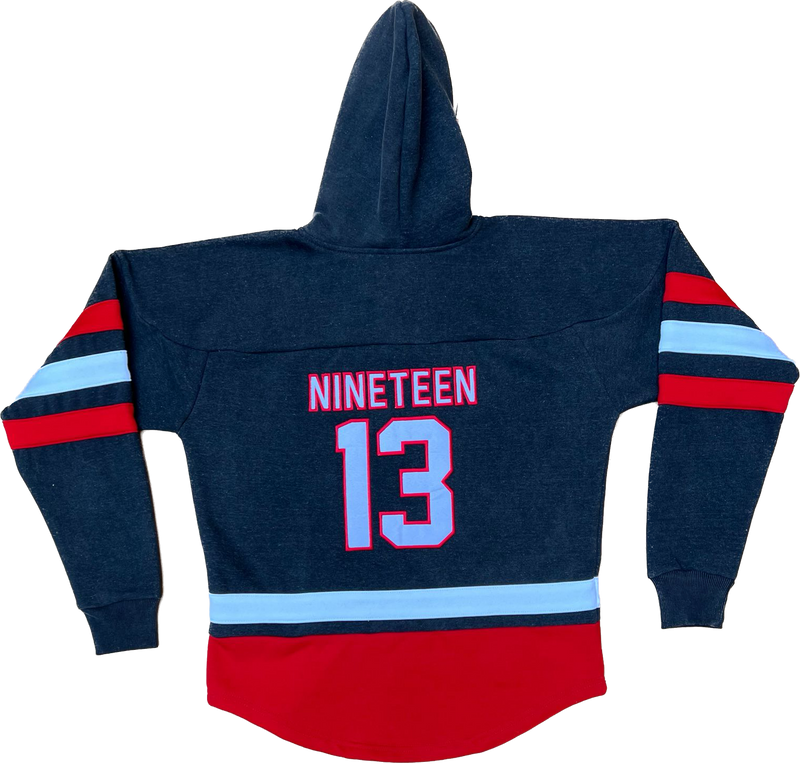 Delta Black Acid Wash Hockey Hoodie Unisex