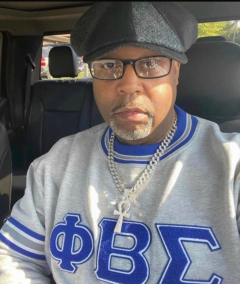 Phi Beta Sigma grey chenille Crewneck sweatshirt