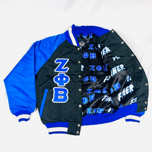 Black Zeta Bomber Jacket Custom Lining