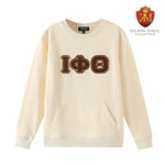 Iota Phi Theta Cream Chenille Pocket Crewneck