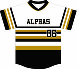 Alpha Phi Alpha Striped Baseball Jersey