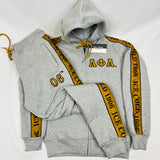 Alpha Grey Tapered Sweatsuit Joggers