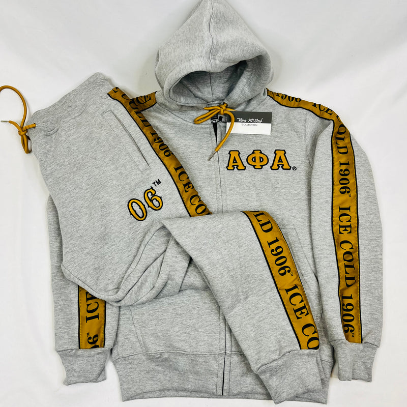 Alpha Grey Tapered Sweatsuit Joggers