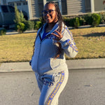 SGRho Grey Tapered Sweatsuit Jacket (Unisex Size)