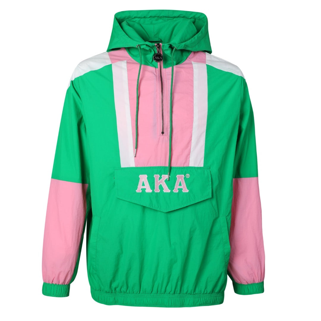AKA Half Zip Windbreaker Jacket Read Description