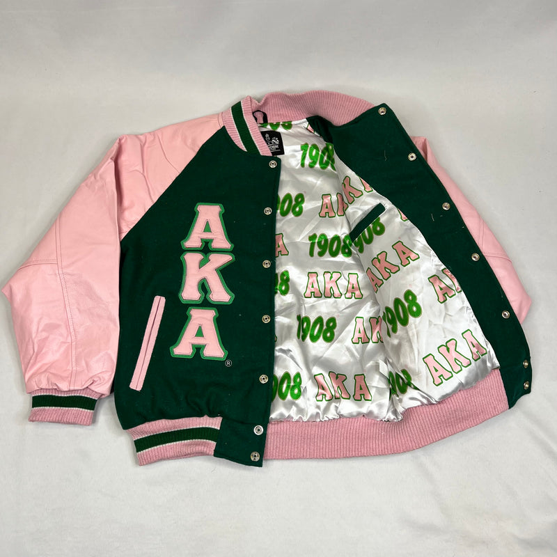 AKA Wool and Leather Letterman Jacket