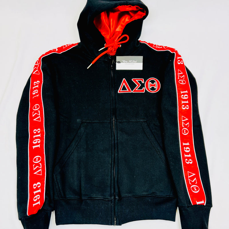Delta Black Tapered Sweatsuit Jacket (Unisex Size)