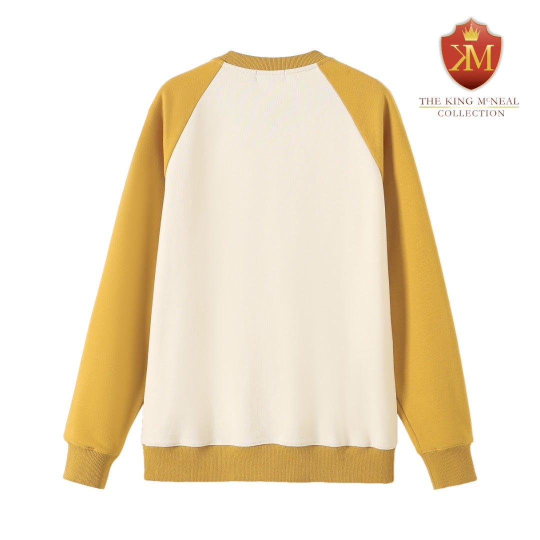 Alpha Neutral/Gold Chenille Pocket Crewneck