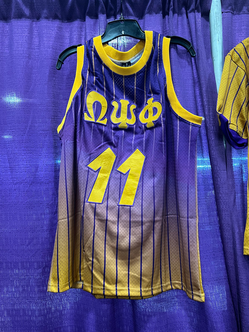 Omega Pinstripe Faded Basketball Jersey