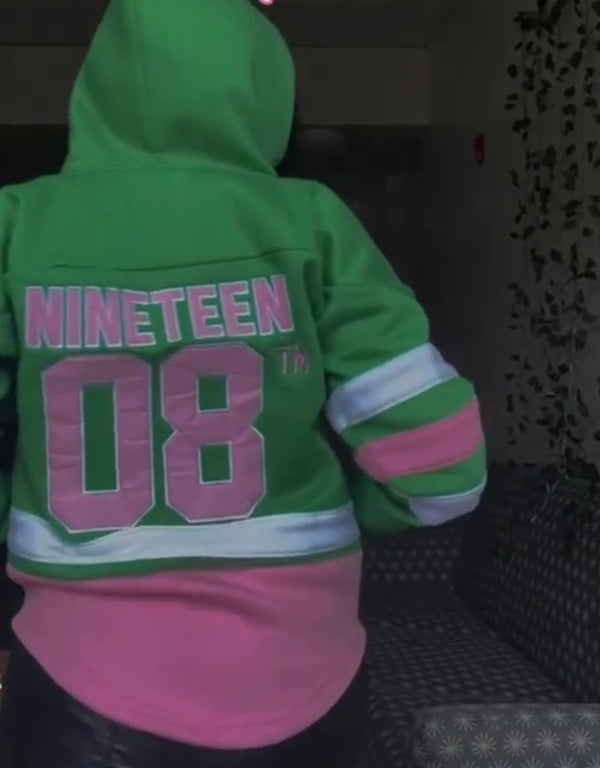 AKA Green Hockey Hoodie Unisex Size