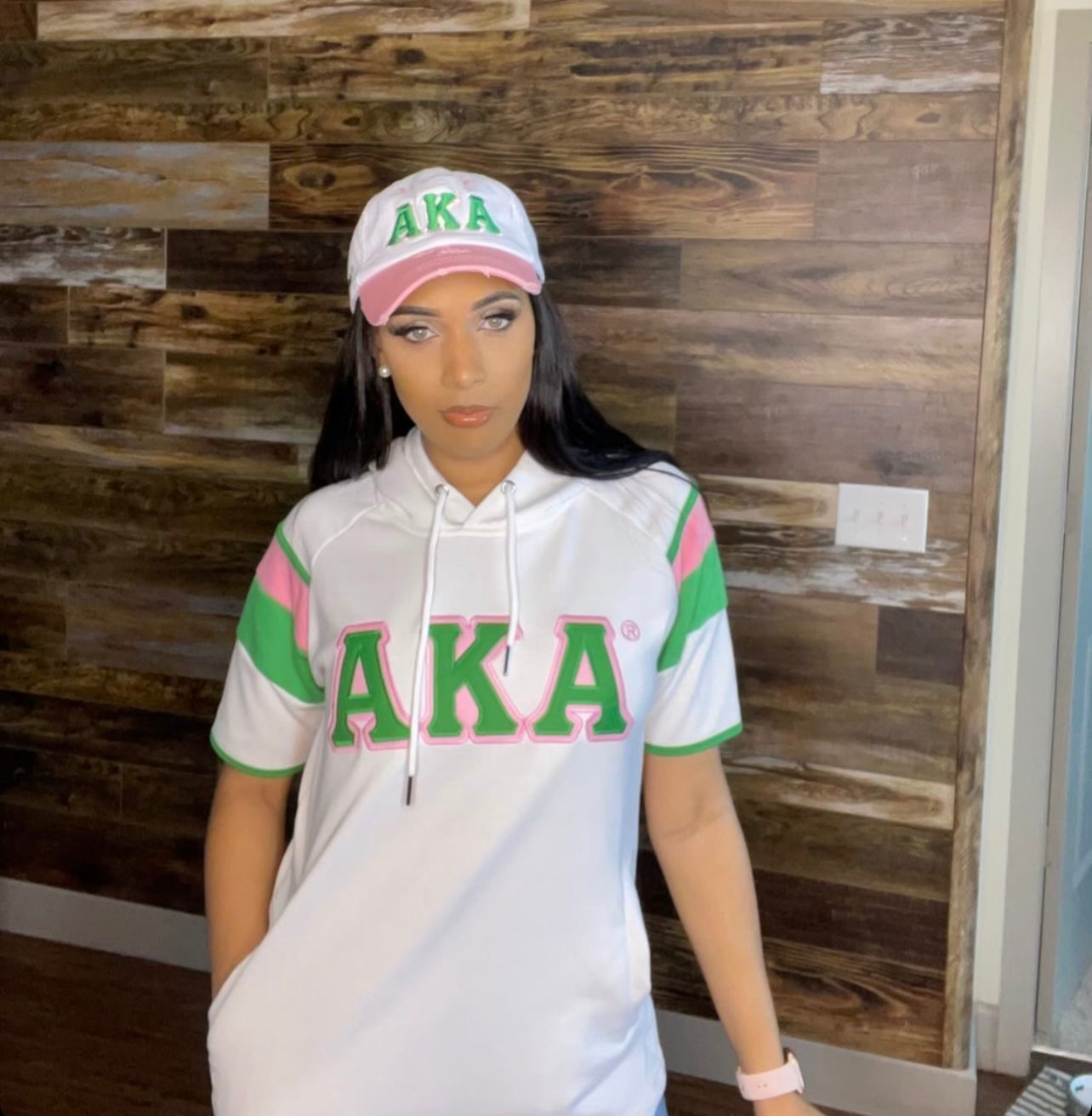 AKA White SS Hoodie