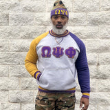 Omega Grey Purple Chenille Crewneck