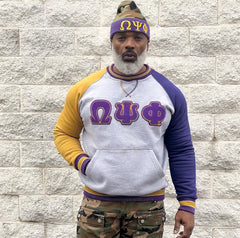 Omega Grey Purple Chenille Crewneck