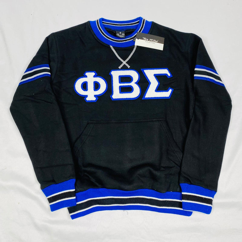 Phi Beta Sigma Black Chenille Crewneck sweatshirt