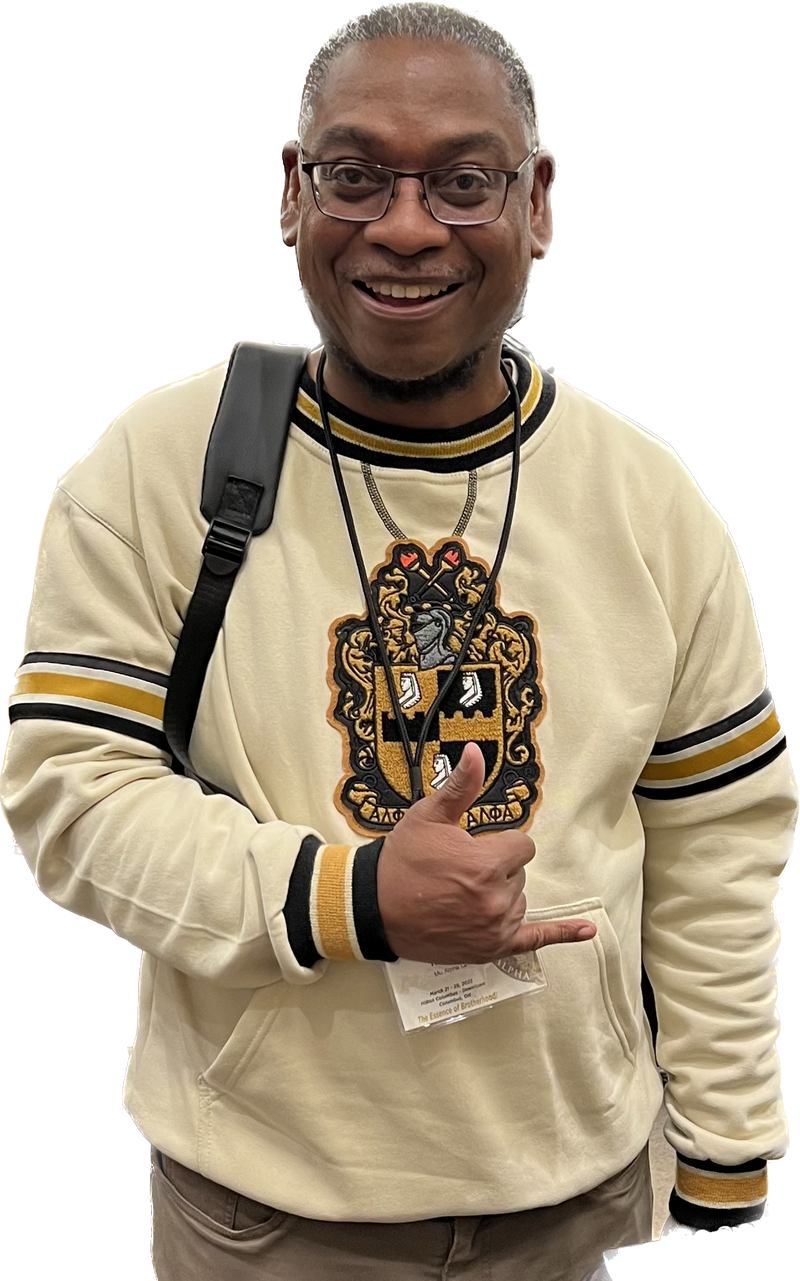 Alpha Neutral Crest Chenille Crewneck