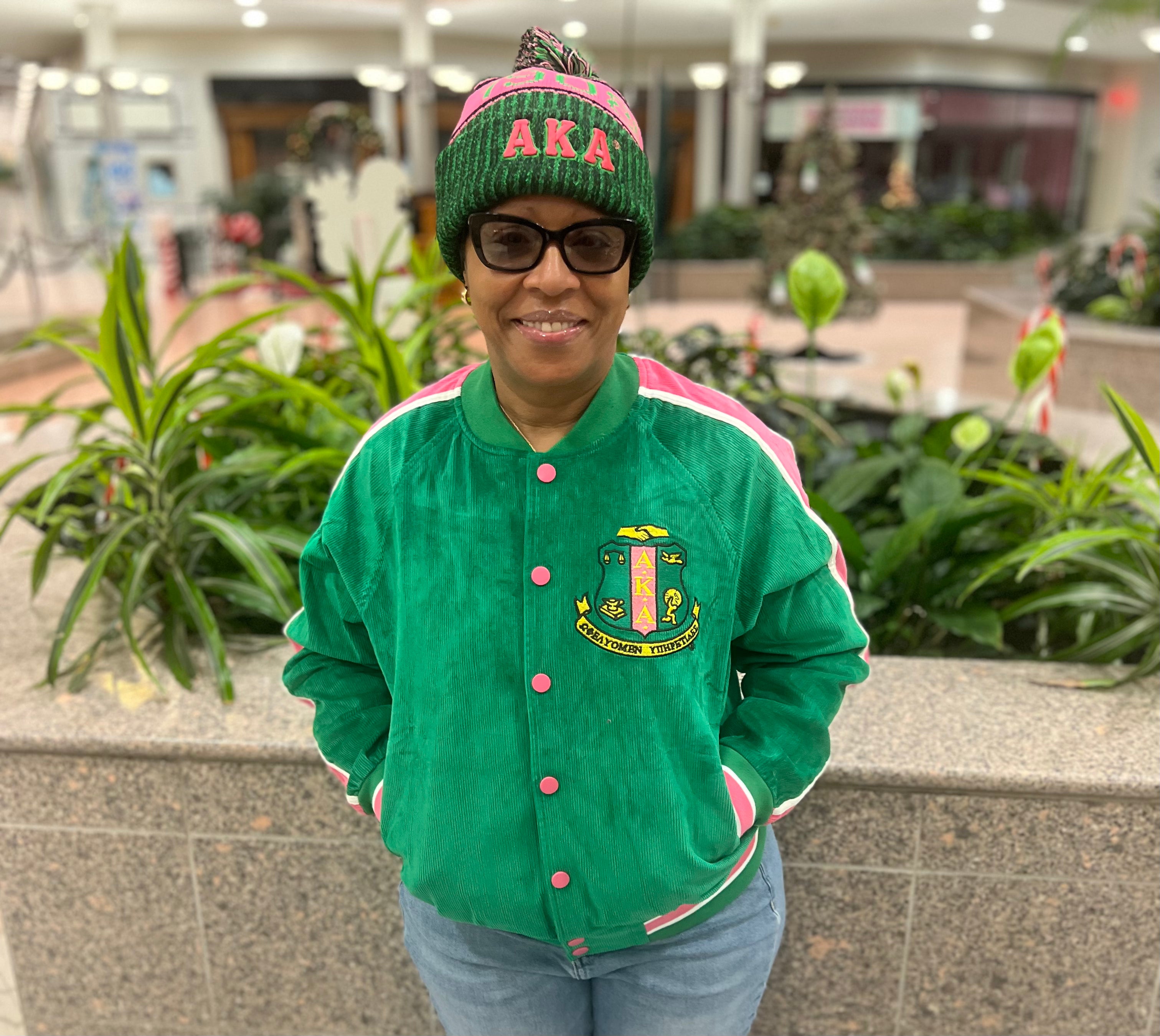 AKA Green Corduroy Jacket Read Description