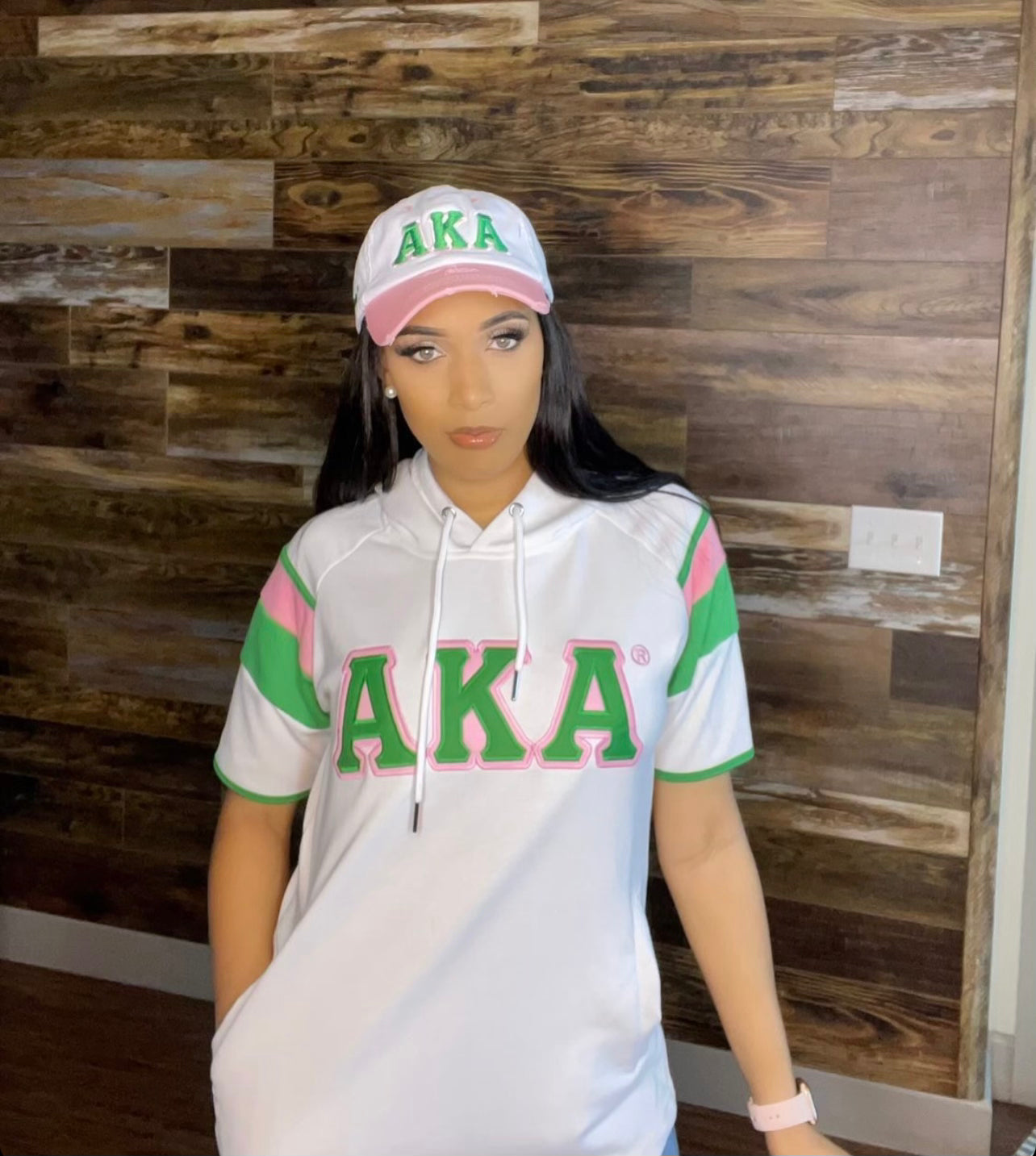 AKA White SS Hoodie