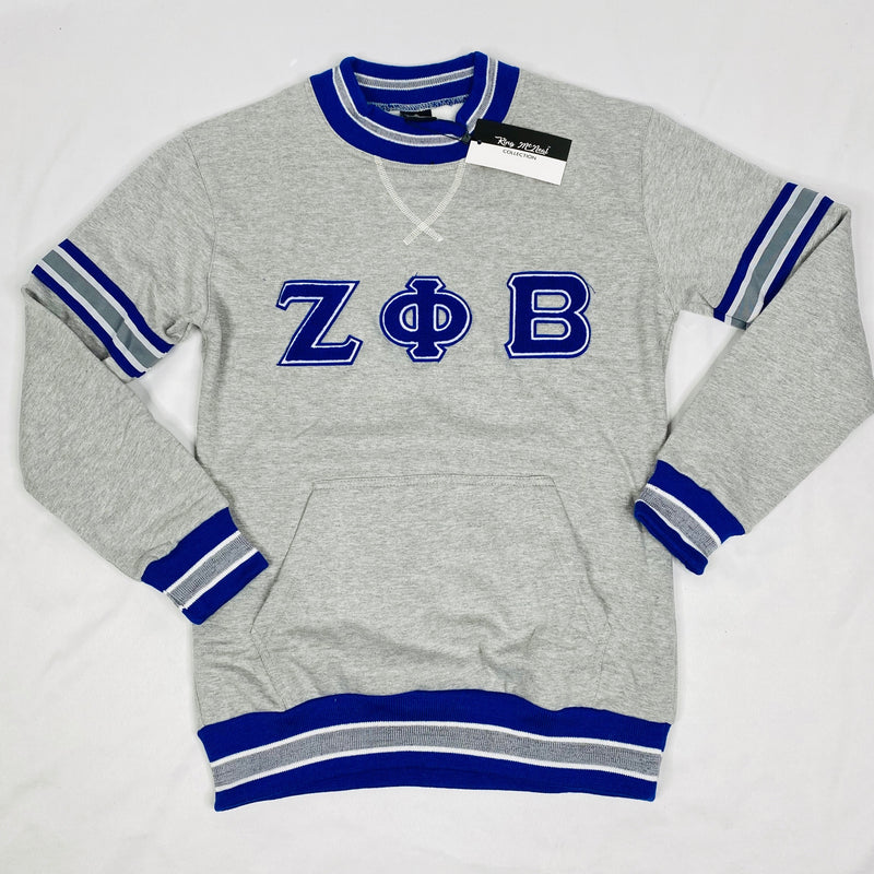 Zeta Phi Beta Grey Chenille Crewneck