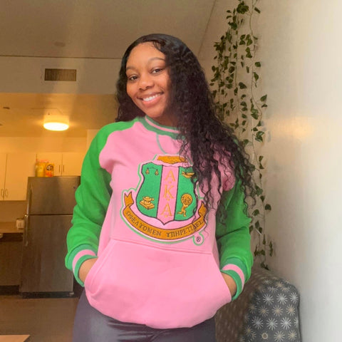 AKA Pink Crest Chenille Crewneck (Unisex Size)