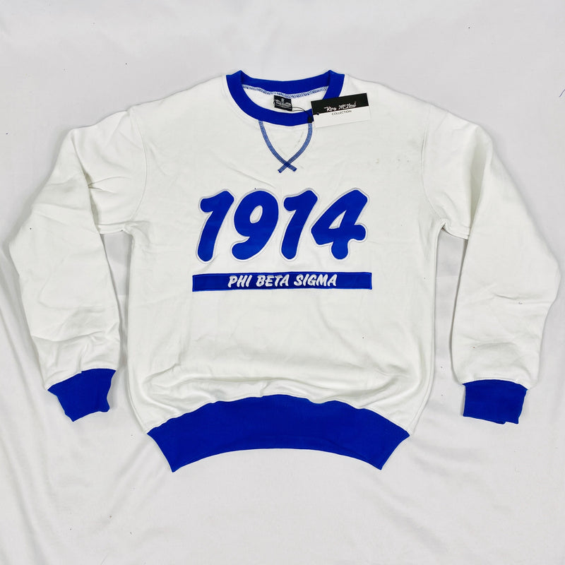 Phi Beta Sigma White 1914 Crewneck