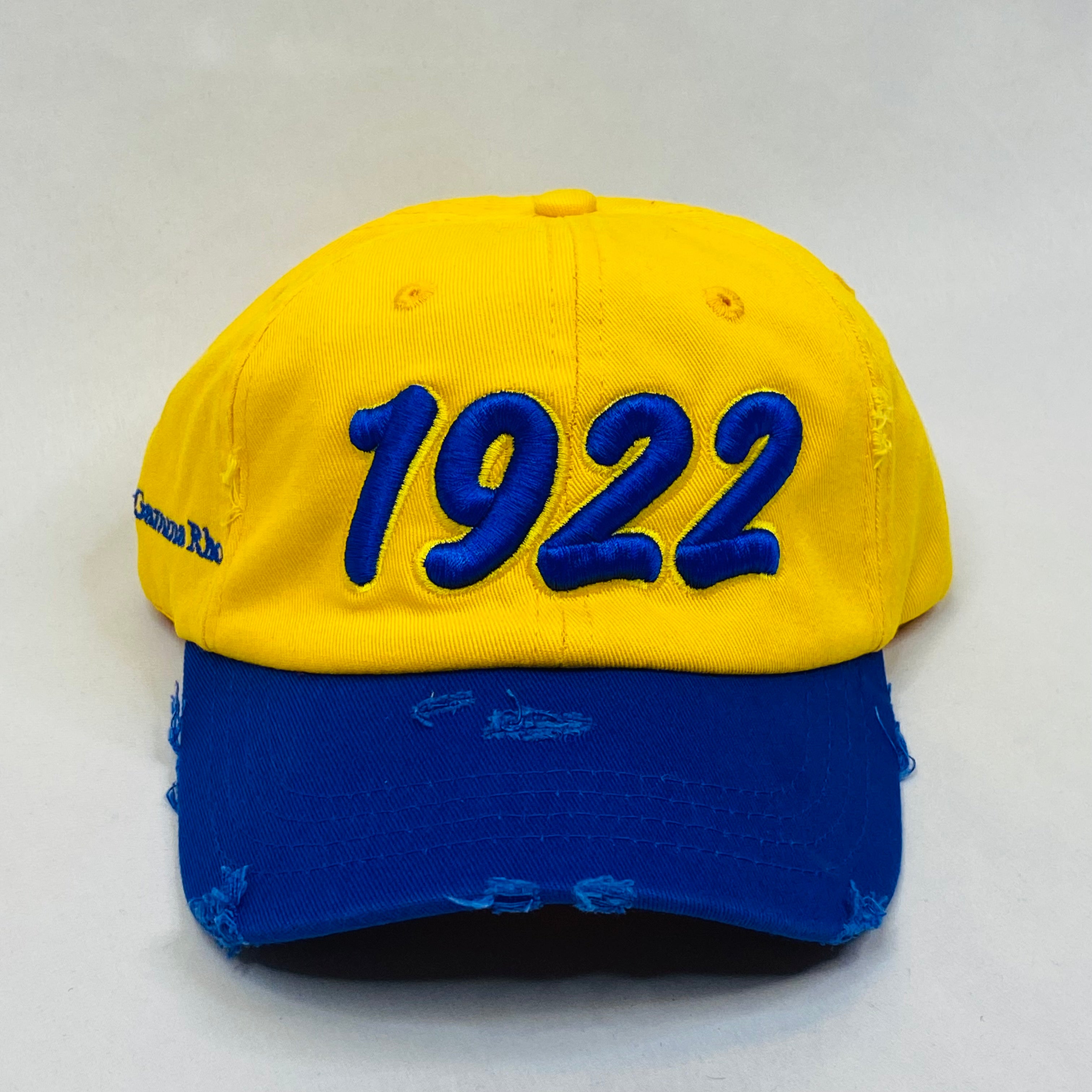 “1922” SGRho Yellow Gold & Royal Blue Hat