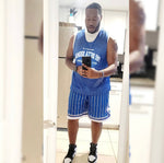 Sigma Pinstripe Heavy Mesh Basketball Shorts