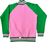 AKA Pink Fleece Letterman Jacket (Unisex Size)