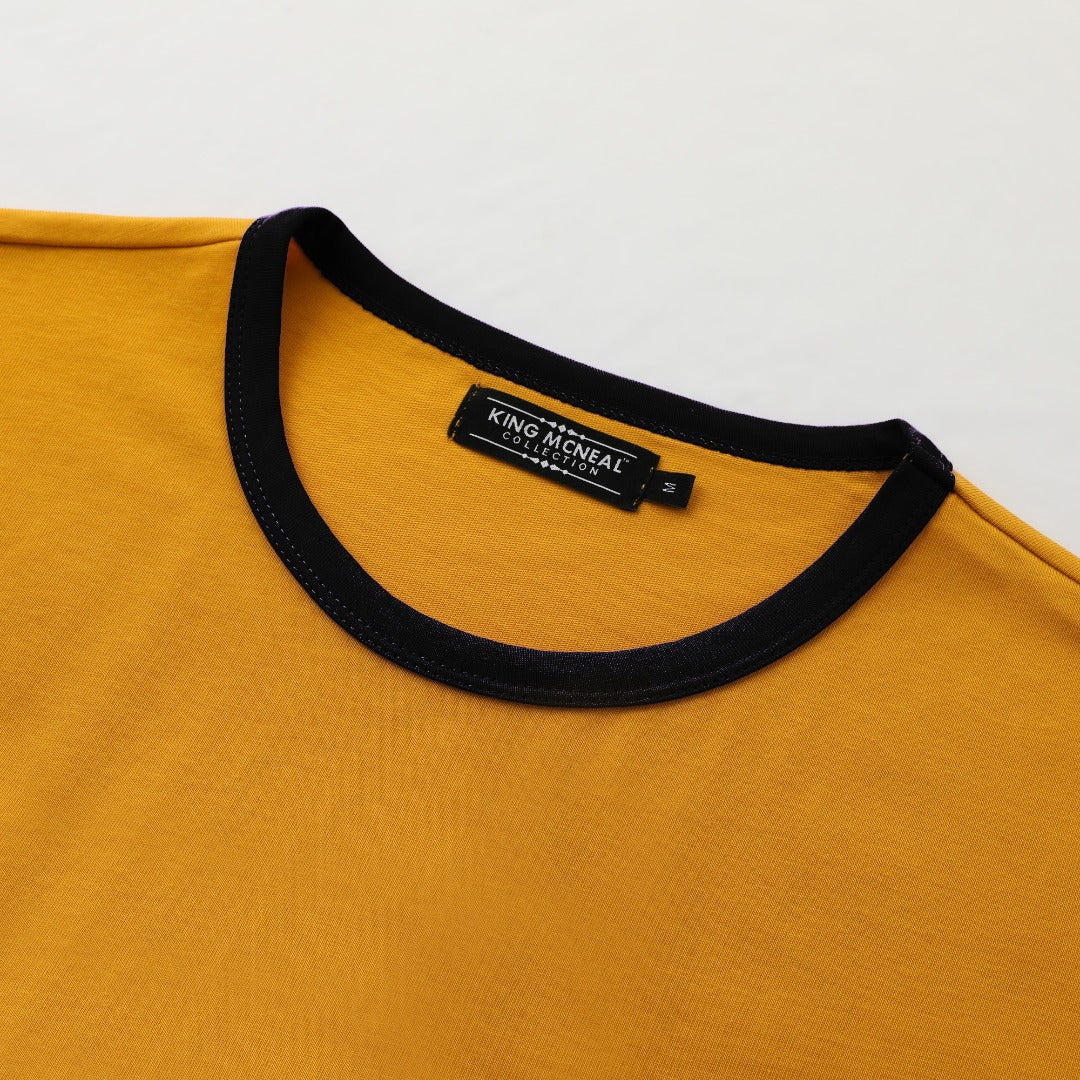 Alpha Premium Old Gold Ringer Shirt