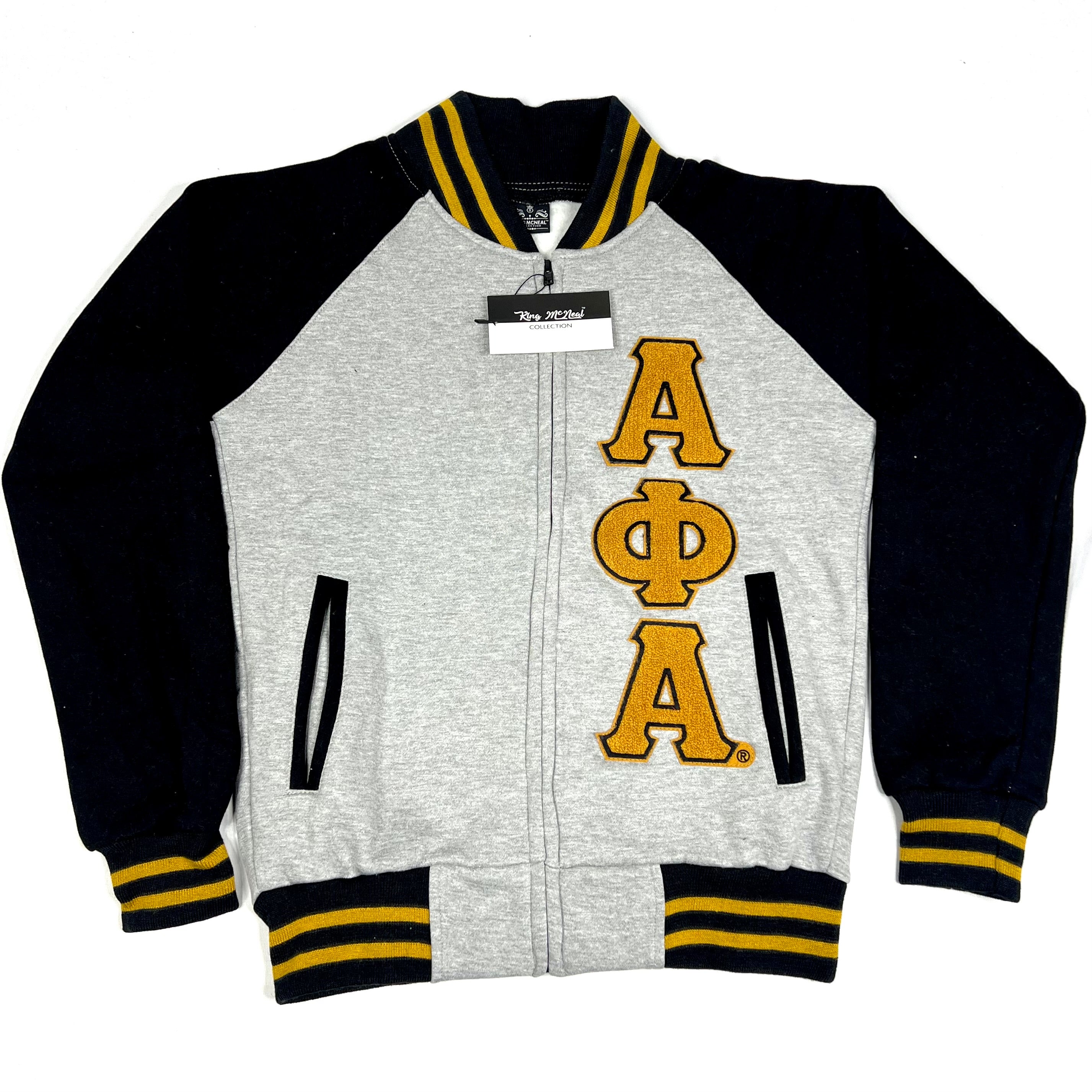 Light Grey Alpha Phi Alpha Varsity Fleece