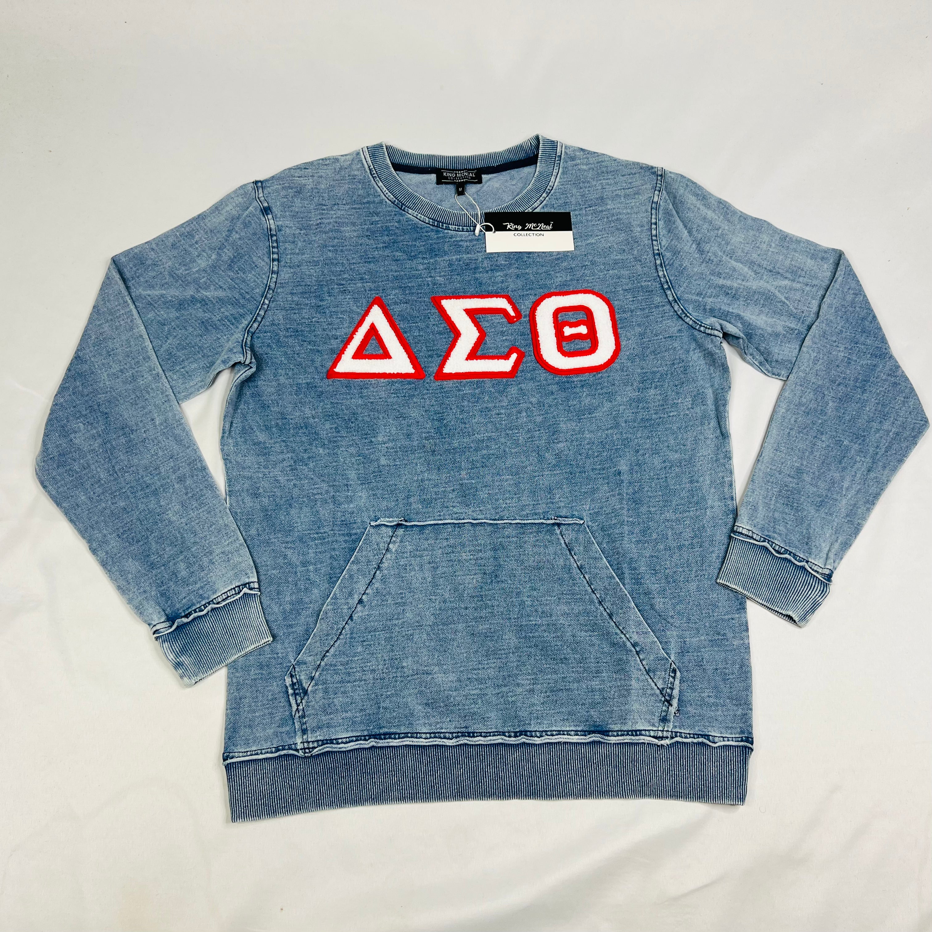 Delta Denim Chenille Crewneck