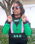 AKA Black Half Zip Windbreaker Jacket Read Description