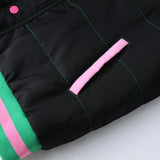 AKA Black Hooded Puffer Vest Sherpa Lining Read Description