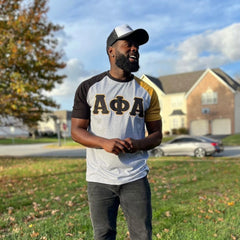 Alpha Letter Grey Opposite Sleeve Premium Shirt